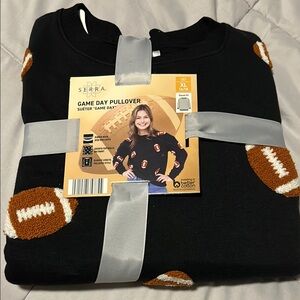 Serra Black Football Sweater